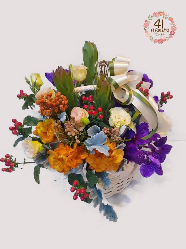 BK-001 Colourful flowers / orchids / lisianthus