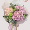 BQ-021 Pink hydrangeas / carnation / small flowers mixed