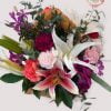 BK-005 Pink and white lilies mixed with carnation and orchids